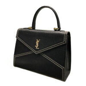 Saint Laurent Cassandra top handle bag in black leather